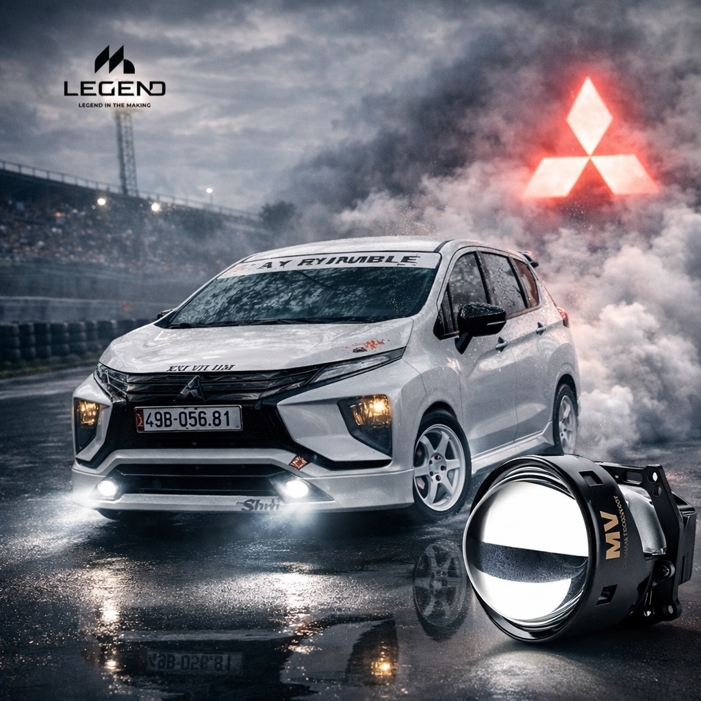 Bi LED chân xoay MV phù hợp cho xe chạy dịch vụ Xpander